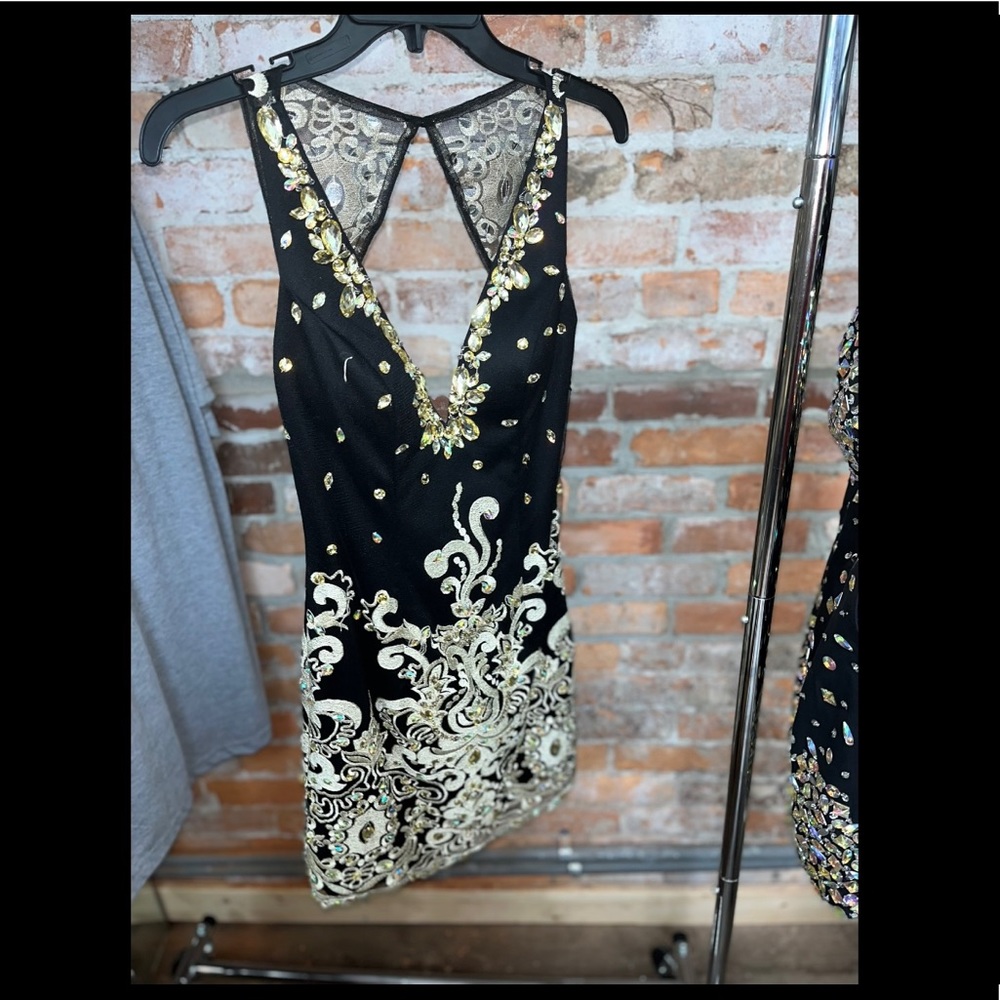 Black jovani homecoming/prom dress